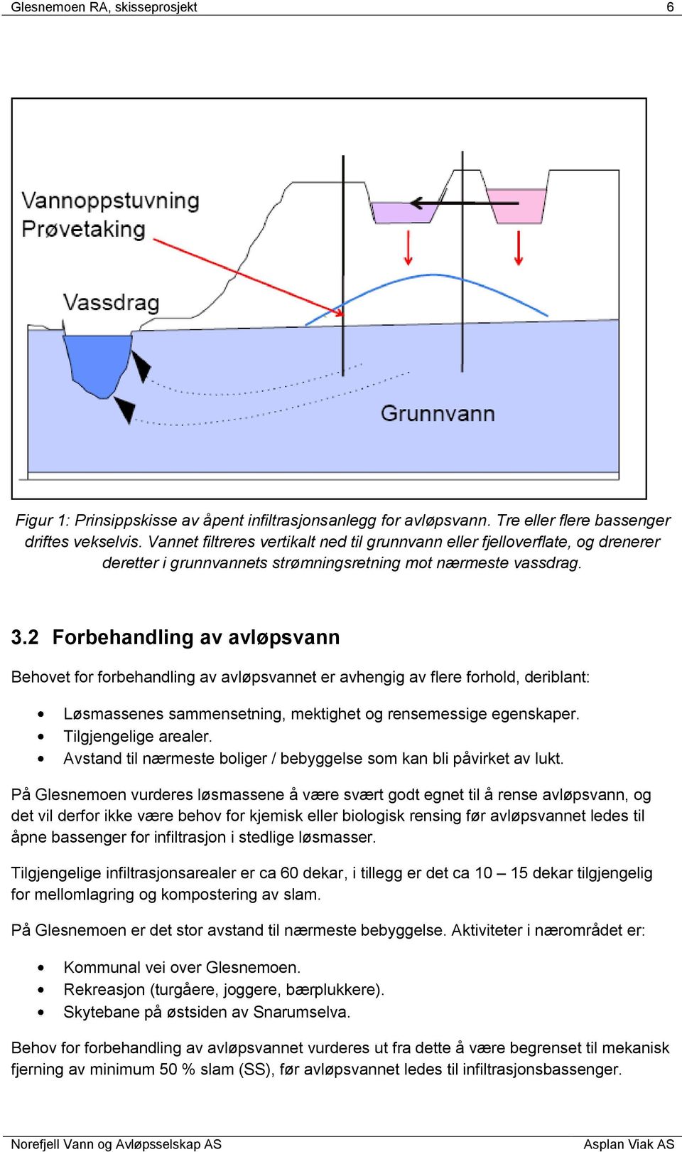 2 Forbehandling av avløpsvann Behovet for forbehandling av avløpsvannet er avhengig av flere forhold, deriblant: Løsmassenes sammensetning, mektighet og rensemessige egenskaper. Tilgjengelige arealer.