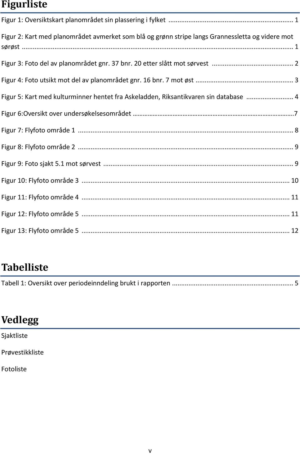 .. 3 Figur 5: Kart med kulturminner hentet fra Askeladden, Riksantikvaren sin database... 4 Figur 6:Oversikt over undersøkelsesområdet.7 Figur 7: Flyfoto område 1... 8 Figur 8: Flyfoto område 2.