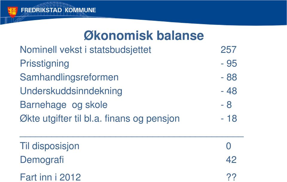 Underskuddsinndekning - 48 Barnehage og skole - 8 Økte