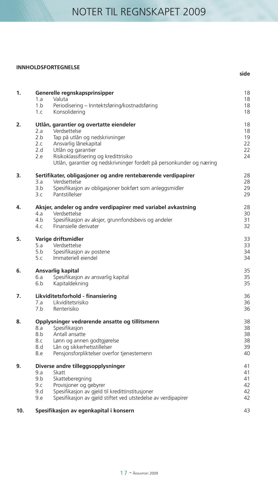 e Risikoklassifisering og kredittrisiko 24 Utlån, garantier og nedskrivninger fordelt på personkunder og næring 3. Sertifikater, obligasjoner og andre rentebærende verdipapirer 28 3.