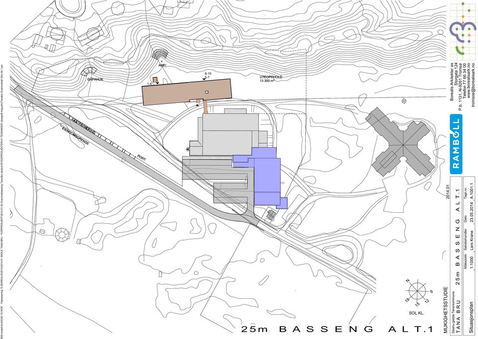 TEGNINGER (designfil dwg-pln)\tanabru Svømmehall 25m Alt.1.