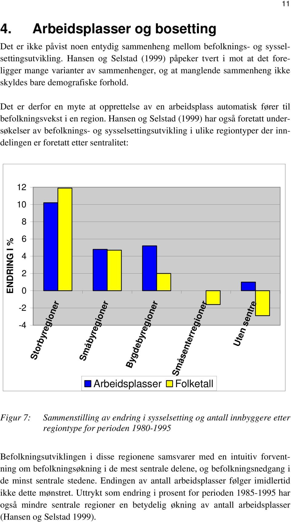 Det er derfor en myte at opprettelse av en arbeidsplass automatisk fører til befolkningsvekst i en region.