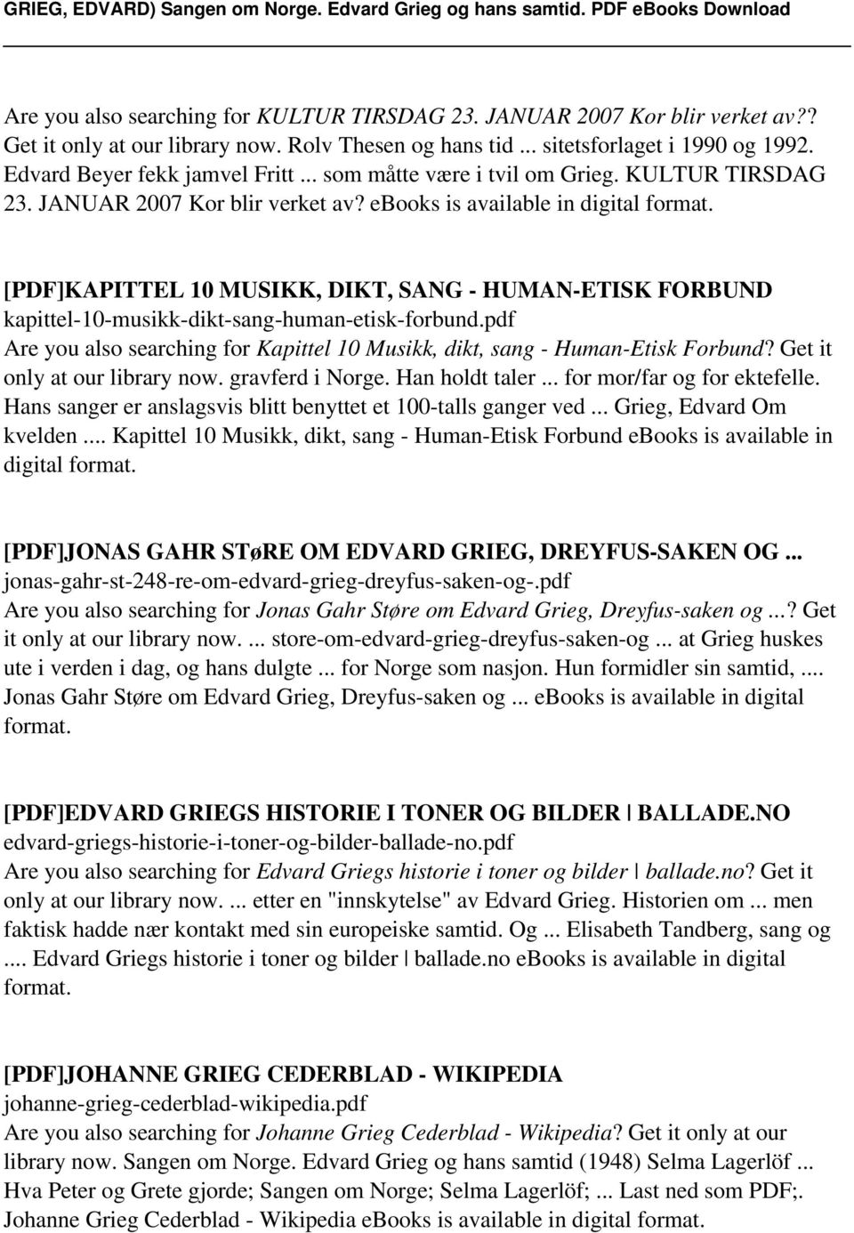 ebooks is available in digital [PDF]KAPITTEL 10 MUSIKK, DIKT, SANG - HUMAN-ETISK FORBUND kapittel-10-musikk-dikt-sang-human-etisk-forbund.