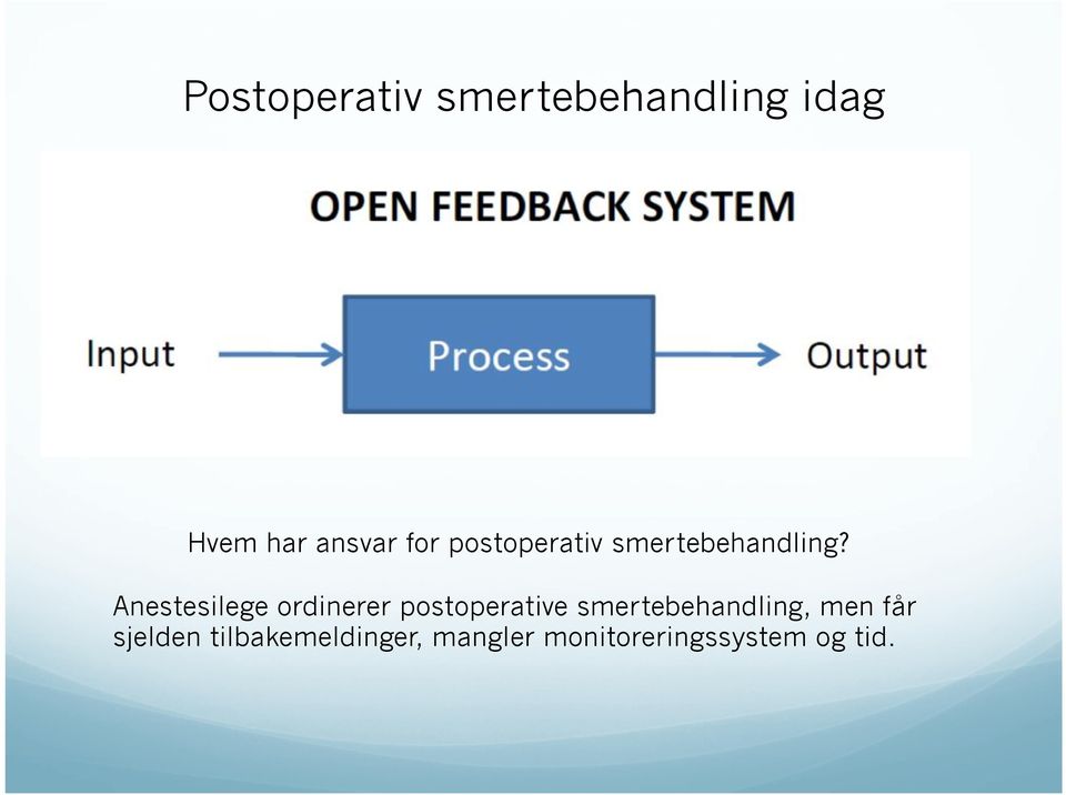 Anestesilege ordinerer postoperative