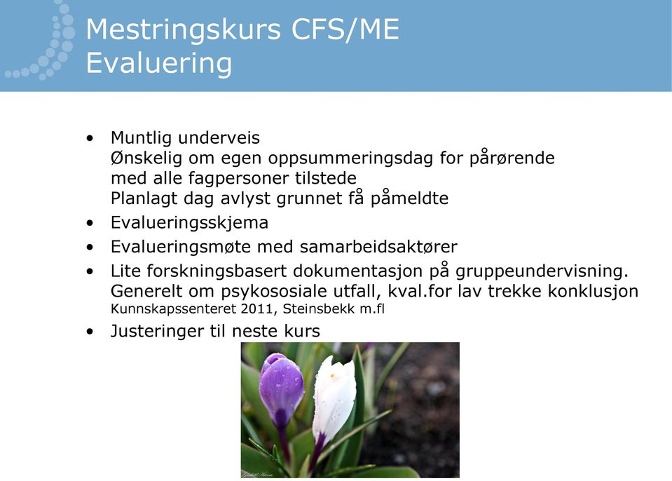 samarbeidsaktører Lite forskningsbasert dokumentasjon på gruppeundervisning.