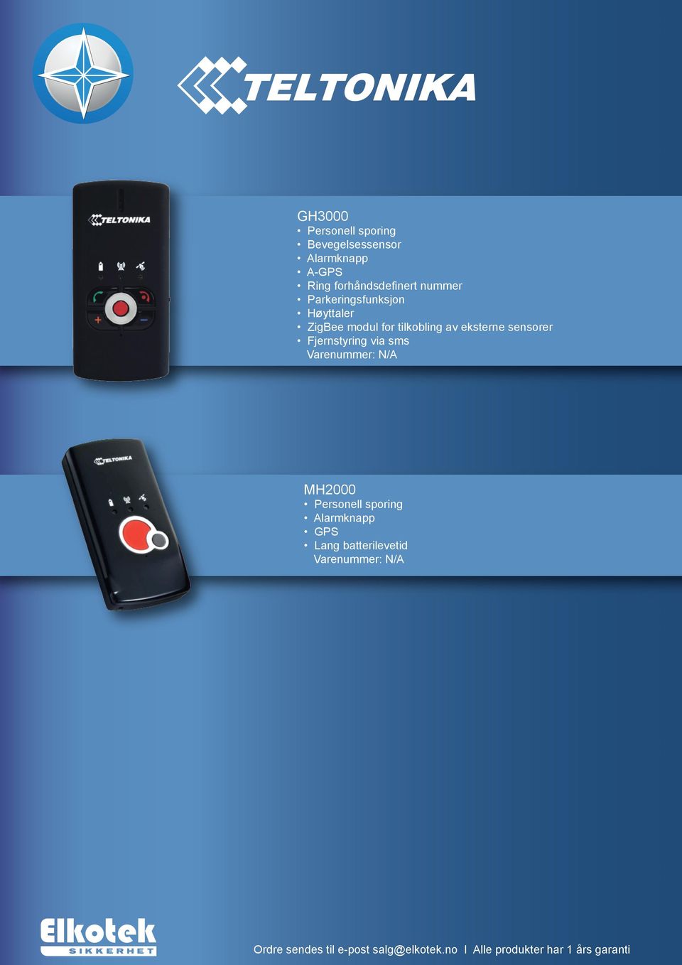 sensorer Fjernstyring via sms MH2000 Personell sporing Alarmknapp GPS Lang