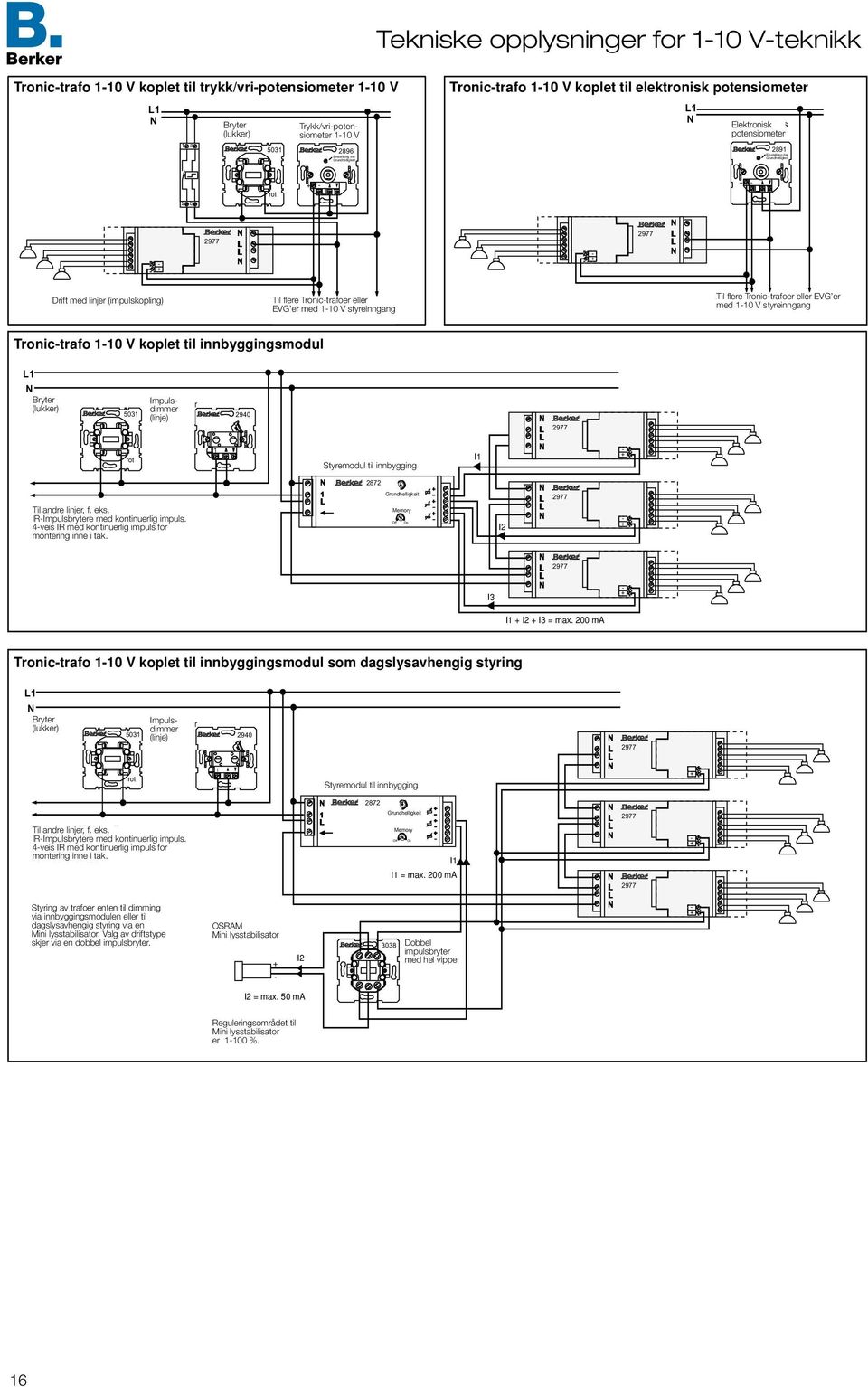 Electronisches potensiometer Potentiometer 89 Einstellung der Grundhelligkeit rot + - + - b 977 977 Drift med Betrieb linjer (impulskopling) mit ebenstellen (Wechselschaltung) Til zu flere weiteren