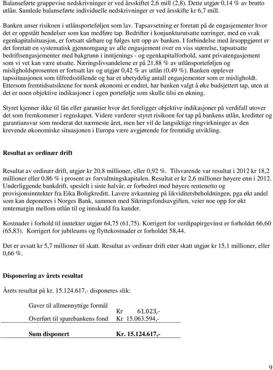 Bedrifter i konjunkturutsatte næringer, med en svak egenkapitalsituasjon, er fortsatt sårbare og følges tett opp av banken.