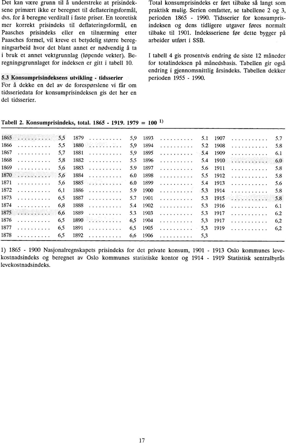 nødvendig å ta i bruk et annet vektgrunnlag (løpende vekter). Beregningsgrunnlaget for indeksen er gitt i tabell 10. 5.