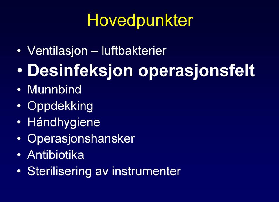 Oppdekking Håndhygiene