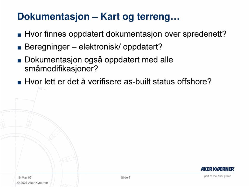 Beregninger elektronisk/ oppdatert?