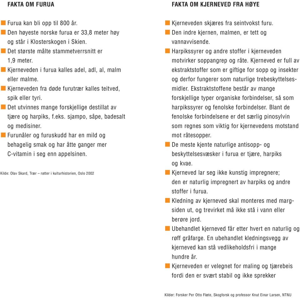 sjampo, såpe, badesalt og medisiner. Furunåler og furuskudd har en mild og behagelig smak og har åtte ganger mer C-vitamin i seg enn appelsinen.