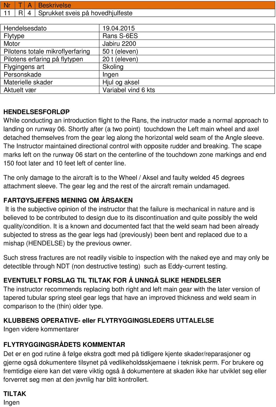 flight to the Rans, the instructor made a normal approach to landing on runway 06.