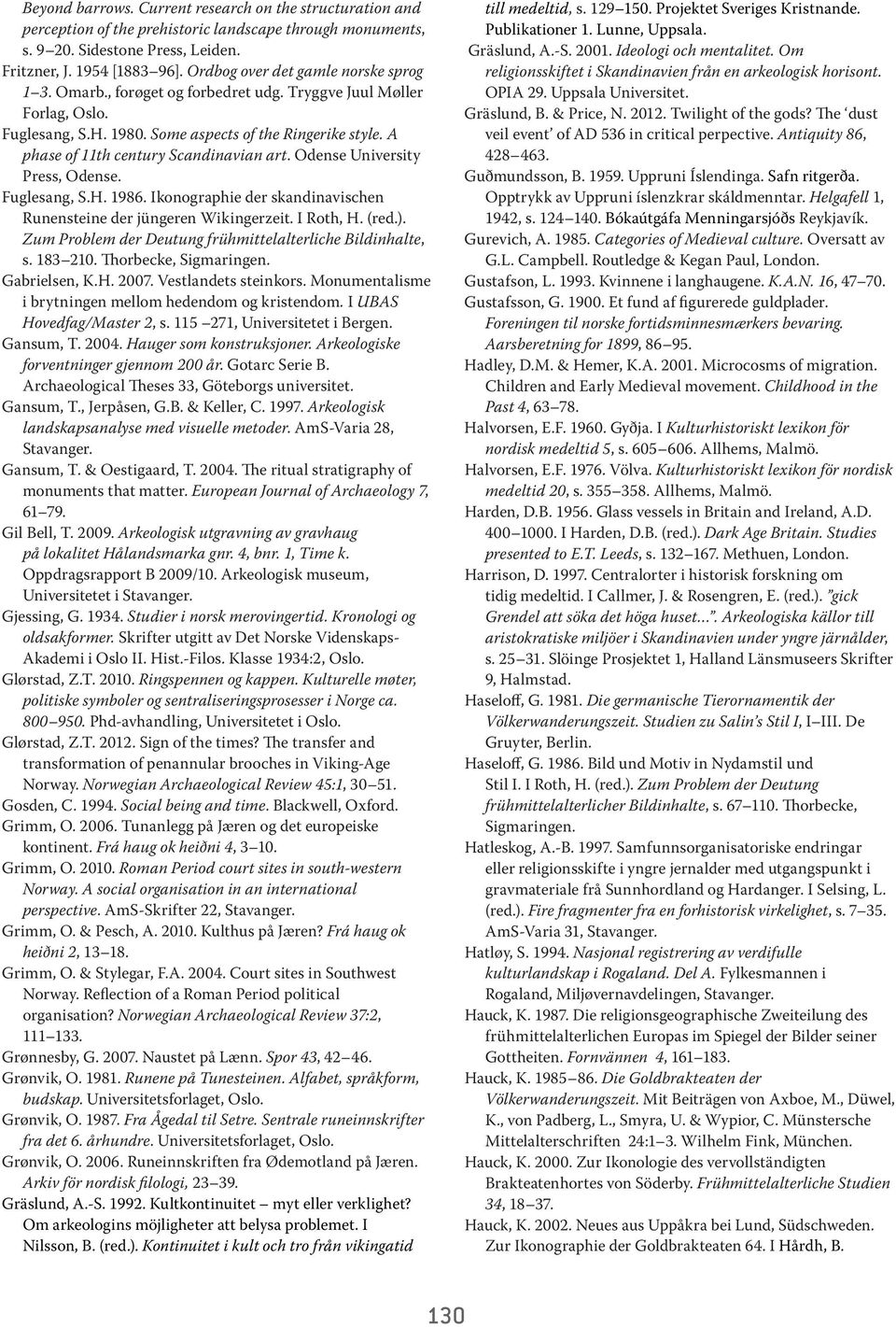 A phase of 11th century Scandinavian art. Odense University Press, Odense. Fuglesang, S.H. 1986. Ikonographie der skandinavischen Runensteine der jüngeren Wikingerzeit. I Roth, H. (red.).