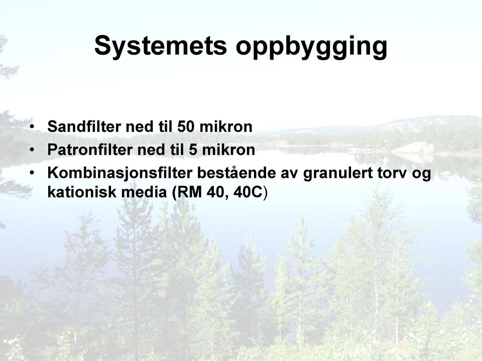 Kombinasjonsfilter bestående av