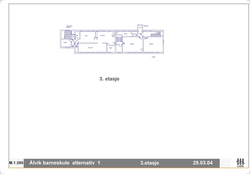 S Bibliotek Datarom Arb. lærar Rektor 3.etasje 3.