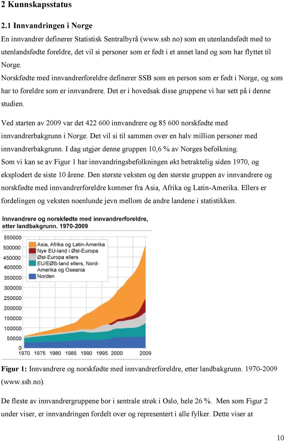 Norskfødte med innvandrerforeldre definerer SSB som en person som er født i Norge, og som har to foreldre som er innvandrere. Det er i hovedsak disse gruppene vi har sett på i denne studien.