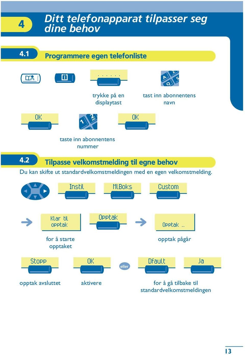 2 Tilpasse velkomstmelding til egne behov Du kan skifte ut standardvelkomstmeldingen med en egen velkomstmelding.