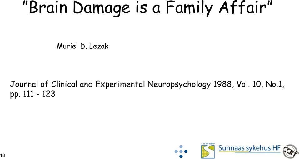 Lezak Journal of Clinical and