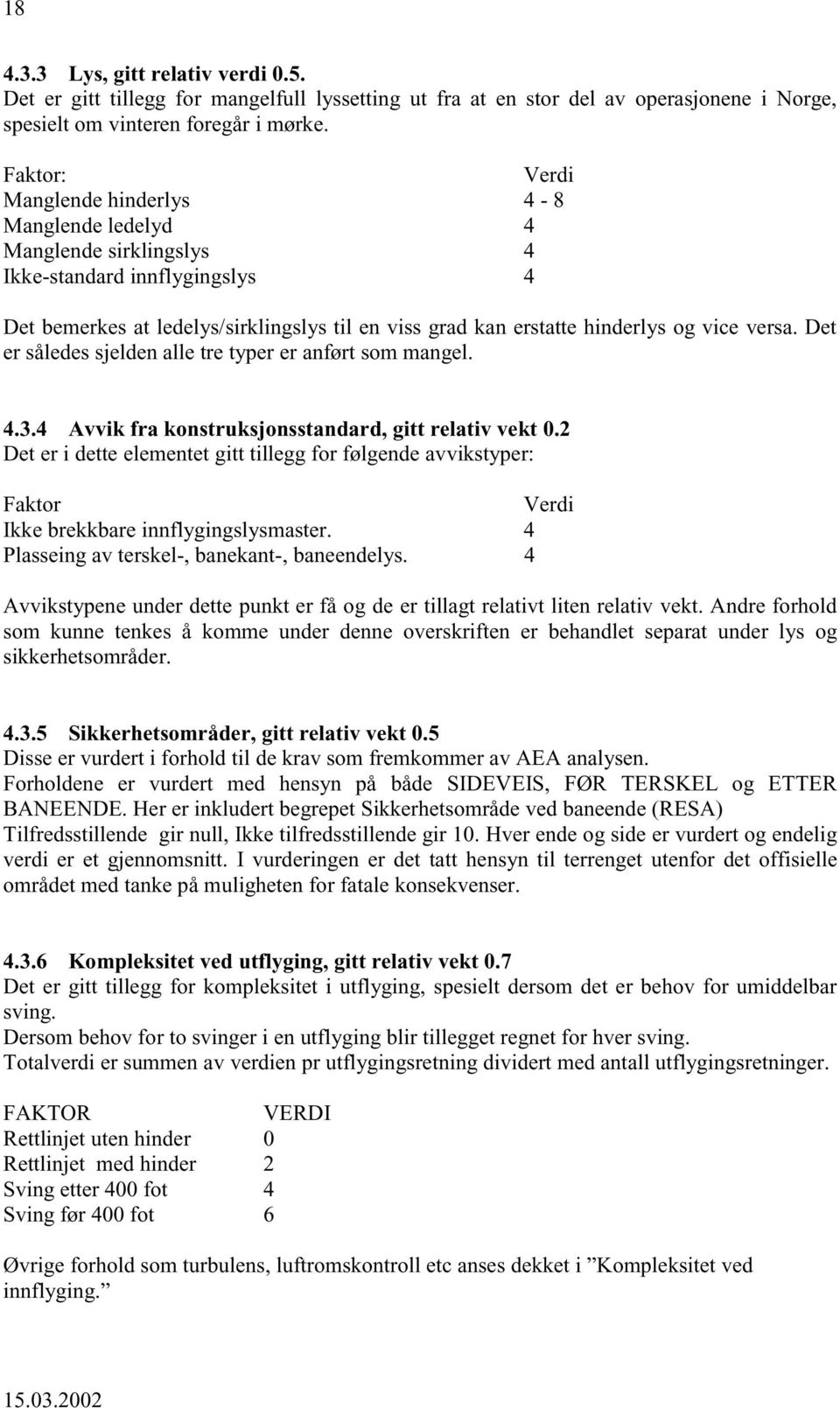 versa. Det er således sjelden alle tre typer er anført som mangel. 4.3.4 Avvik fra konstruksjonsstandard, gitt relativ vekt 0.