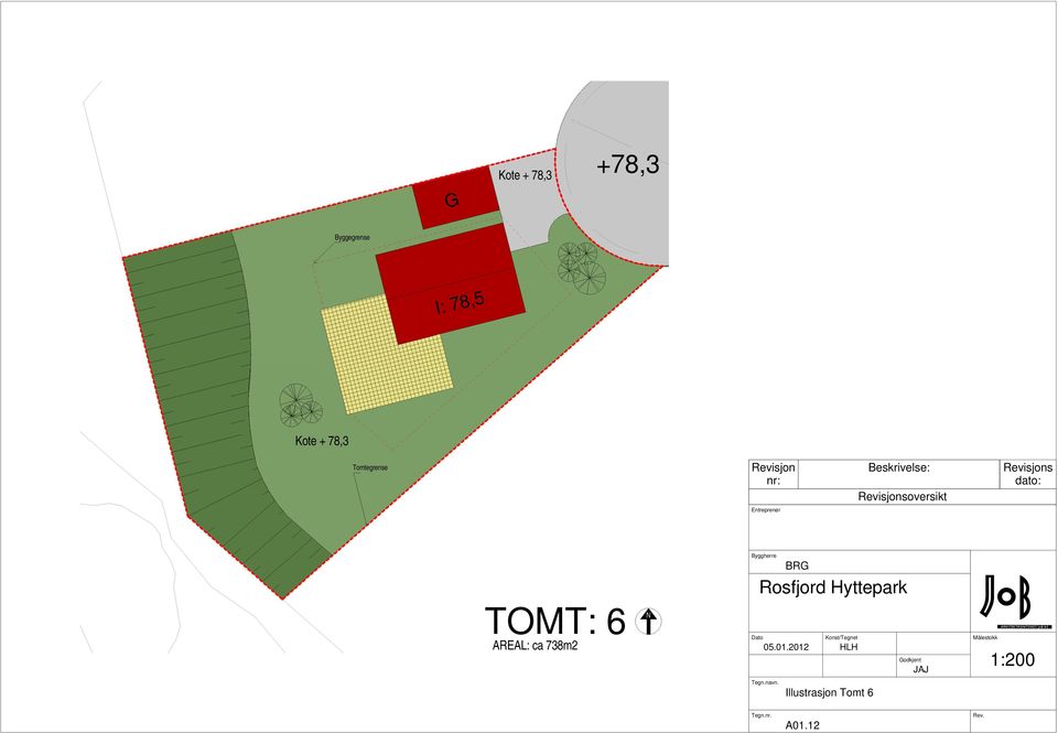 TOMT: AREAL: ca 738m2