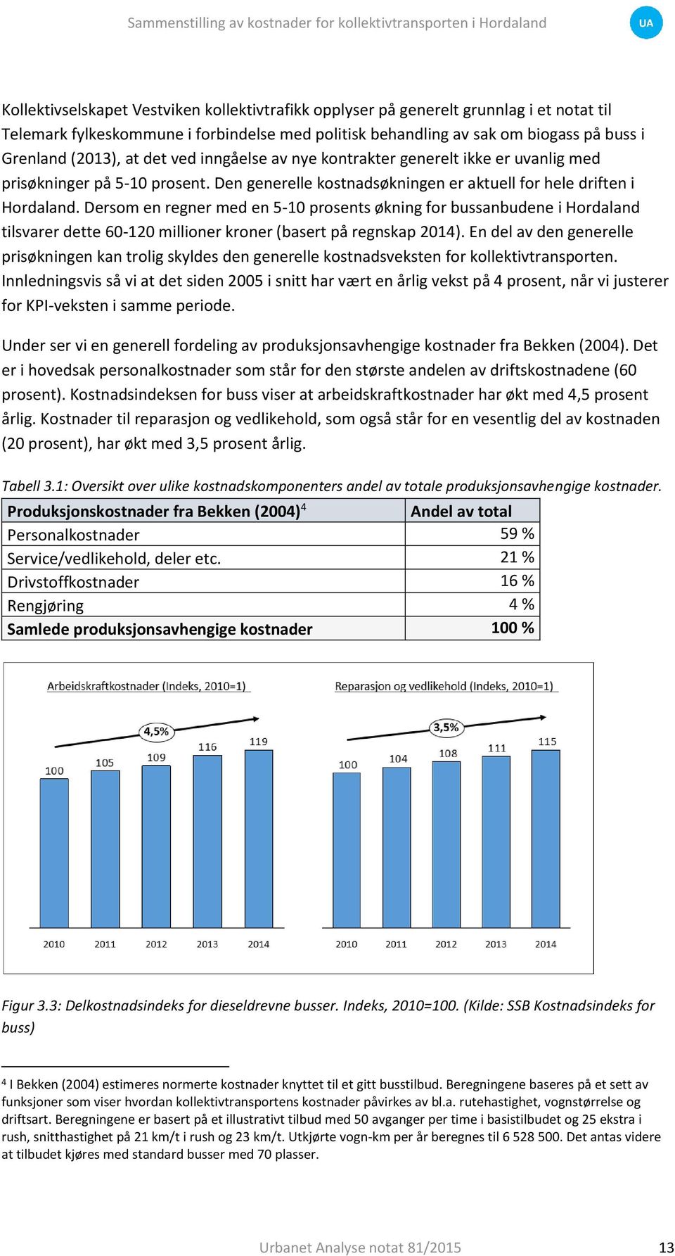 Dersom en regner med en 5-10 prosents økning for bussanbudene i Hordaland tilsvarer dette 60-120 millioner kroner (basert på regnskap 2014).