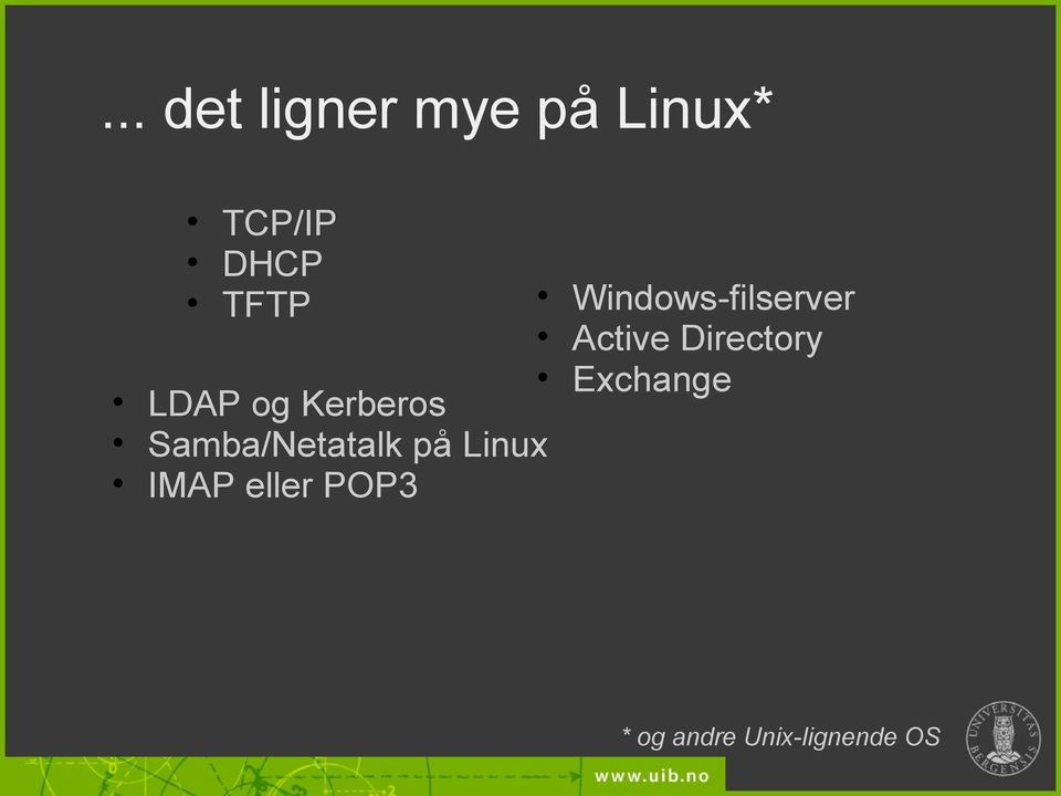 Linux IMAP eller POP3 Windows-filserver