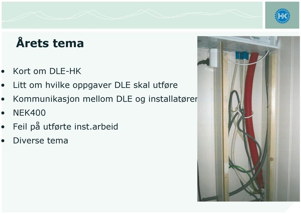 mellom DLE og installatører NEK400 Feil