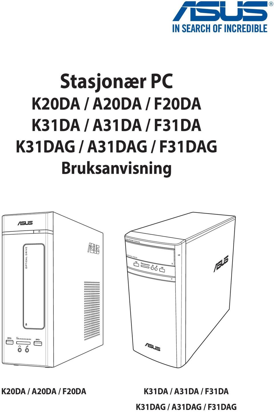 Bruksanvisning K20DA / A20DA / F20DA