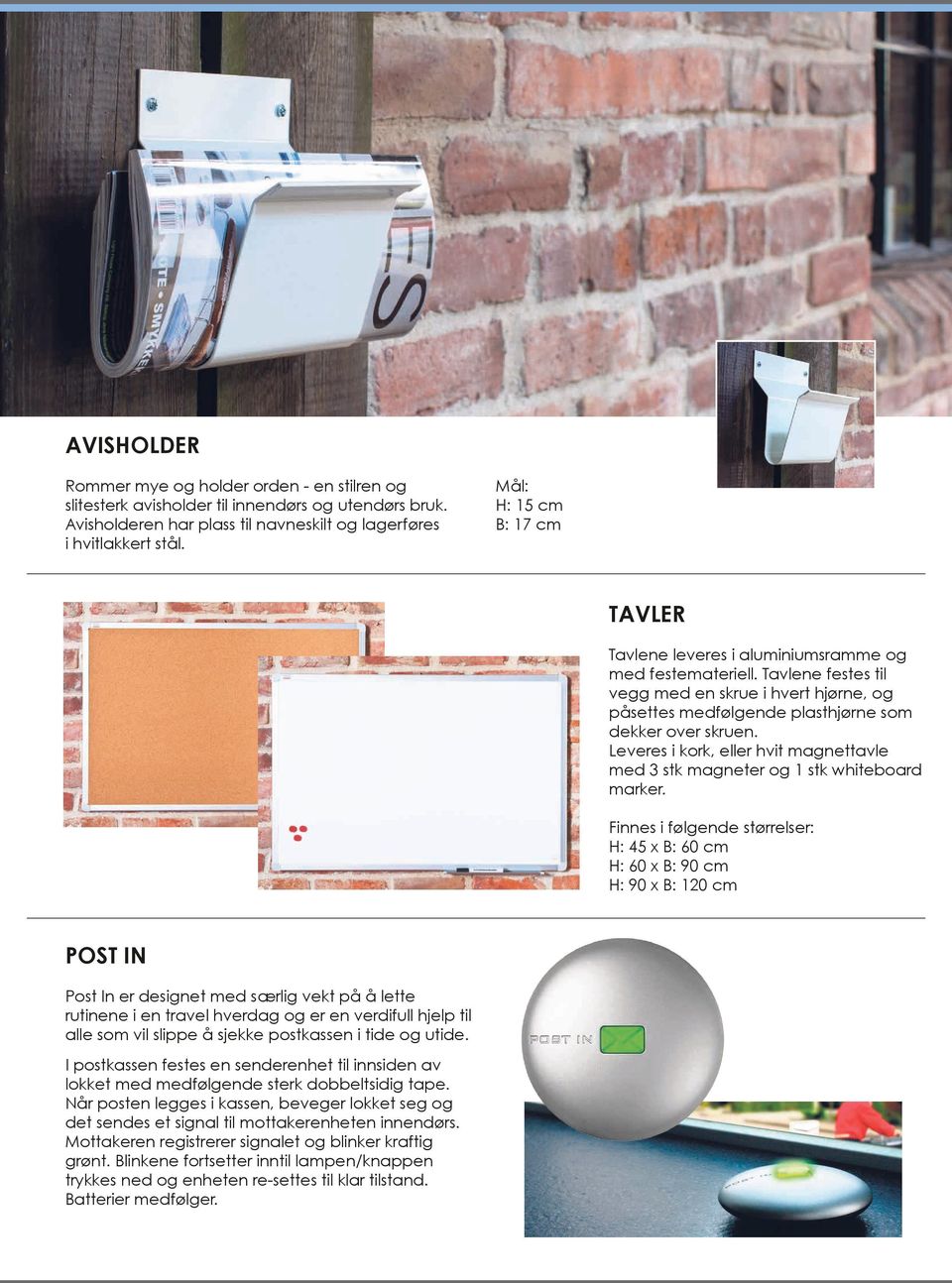 Leveres i kork, eller hvit magnettavle med 3 stk magneter og 1 stk whiteboard marker.