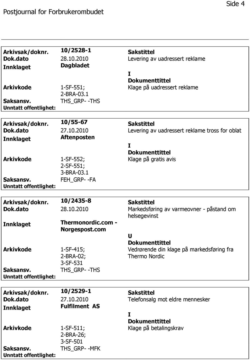 10/2435-8 Sakstittel Dok.dato 28.10.2010 Markedsføring av varmeovner - påstand om helsegevinst Thermonordic.com - Norgespost.