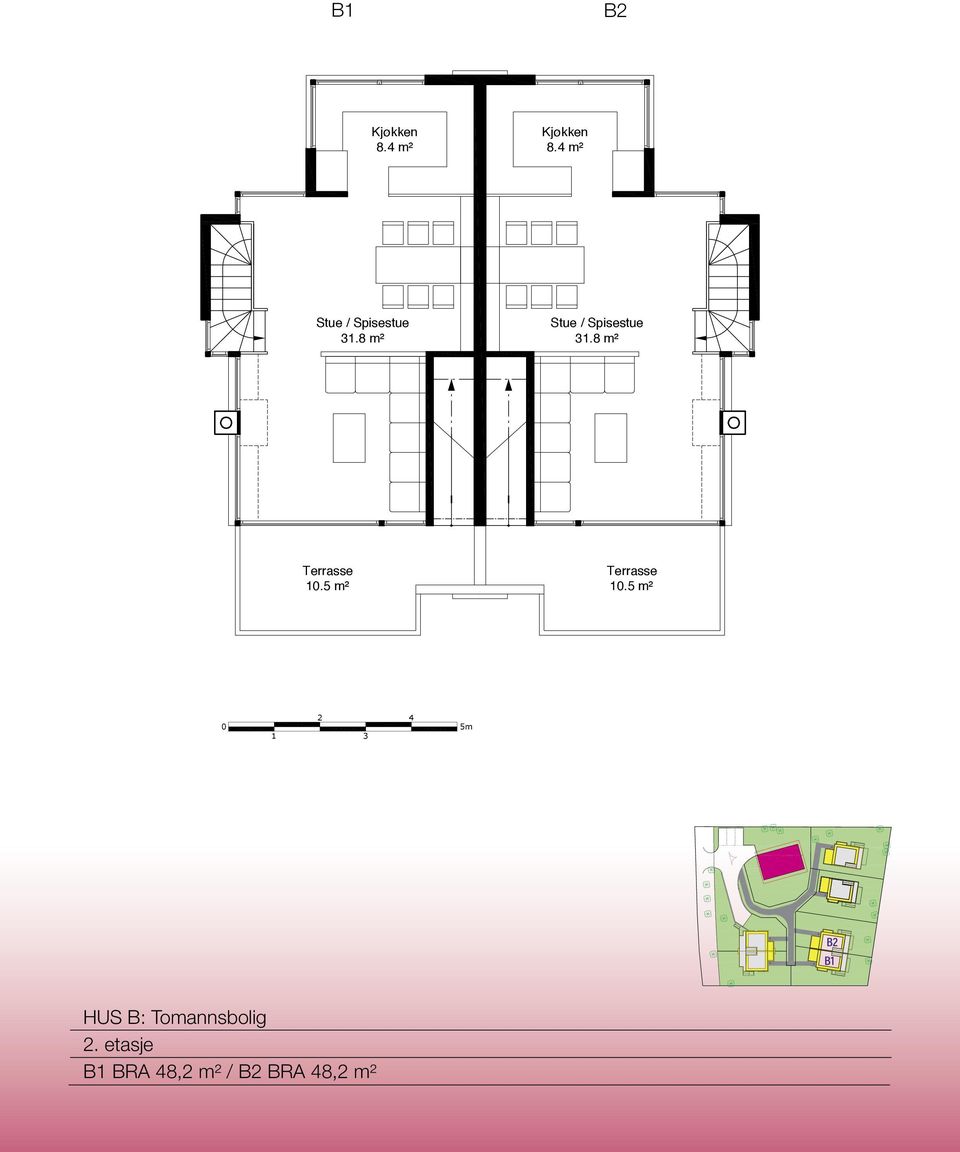 8 m² Stue / Spisestue 31.8 m² Terrasse 10.