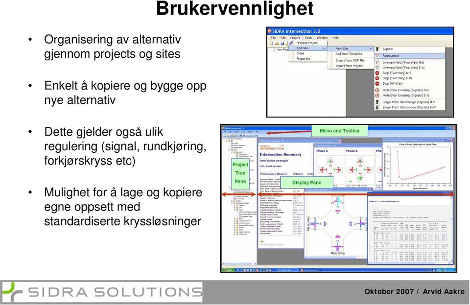 regulering (signal, rundkjøring, forkjørskryss etc) Mulighet for å