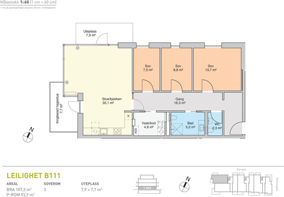 m² 4,9 m² 8,8 m² 8,8 m² 13,7 m² 16,3 m² 16,3 m² 16,3 m² 2,3 m² 13,7 m² 13,7 m² 2,3 m² 2,3 m²