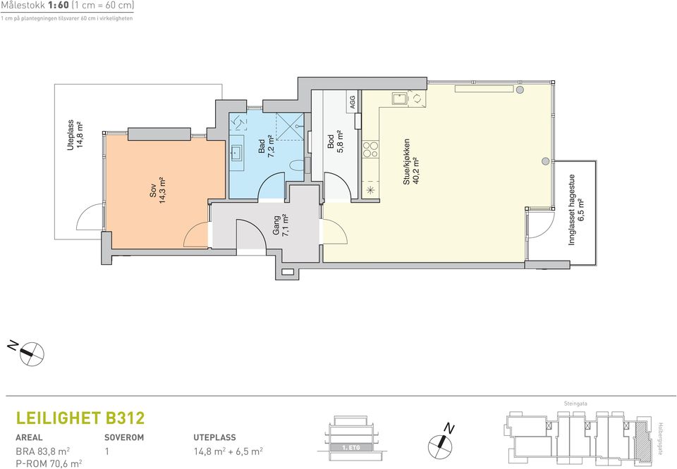 7,1 m² Bod 5,8 m² 7,1 m² 7,1 m² 6,5 m² 40,2 m² 7,2 m² 7,2 m² 40,2 m² Bod