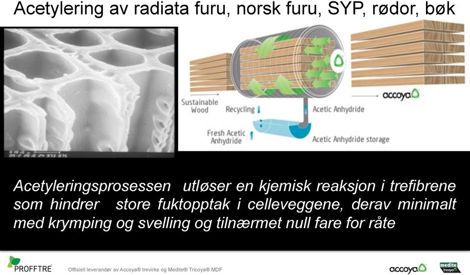 trefibrene som hindrer store fuktopptak i celleveggene,