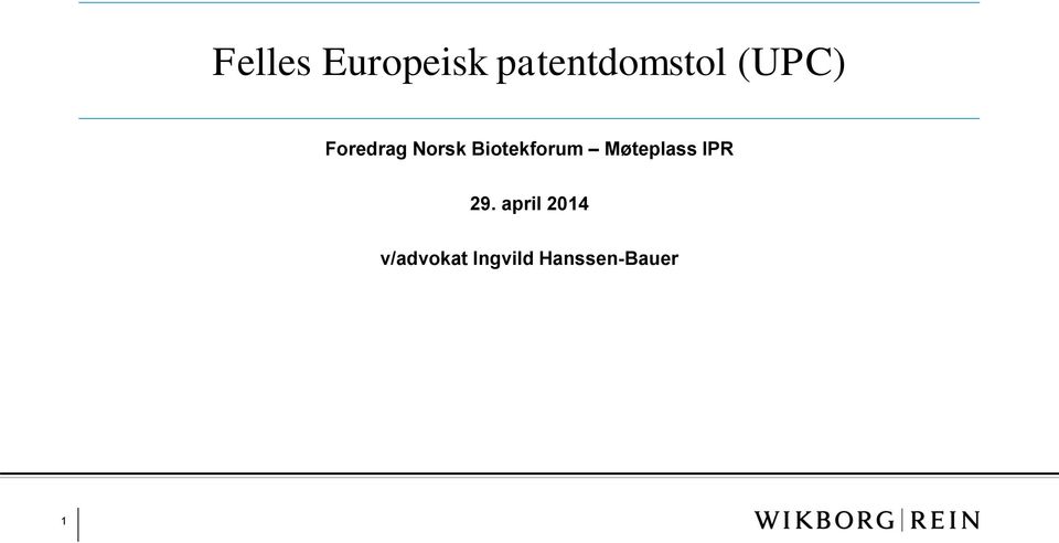 Biotekforum Møteplass IPR 29.