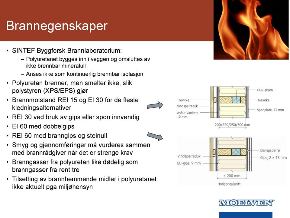 30 ved bruk av gips eller spon innvendig EI 60 med dobbelgips REI 60 med branngips og steinull Smyg og gjennomføringer må vurderes sammen med brannrådgiver når