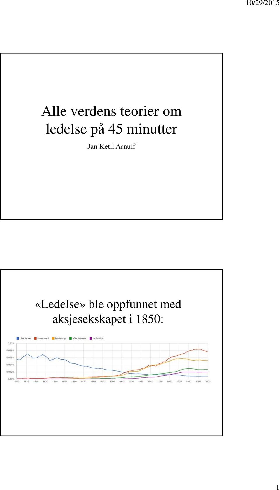 Ketil Arnulf «Ledelse» ble