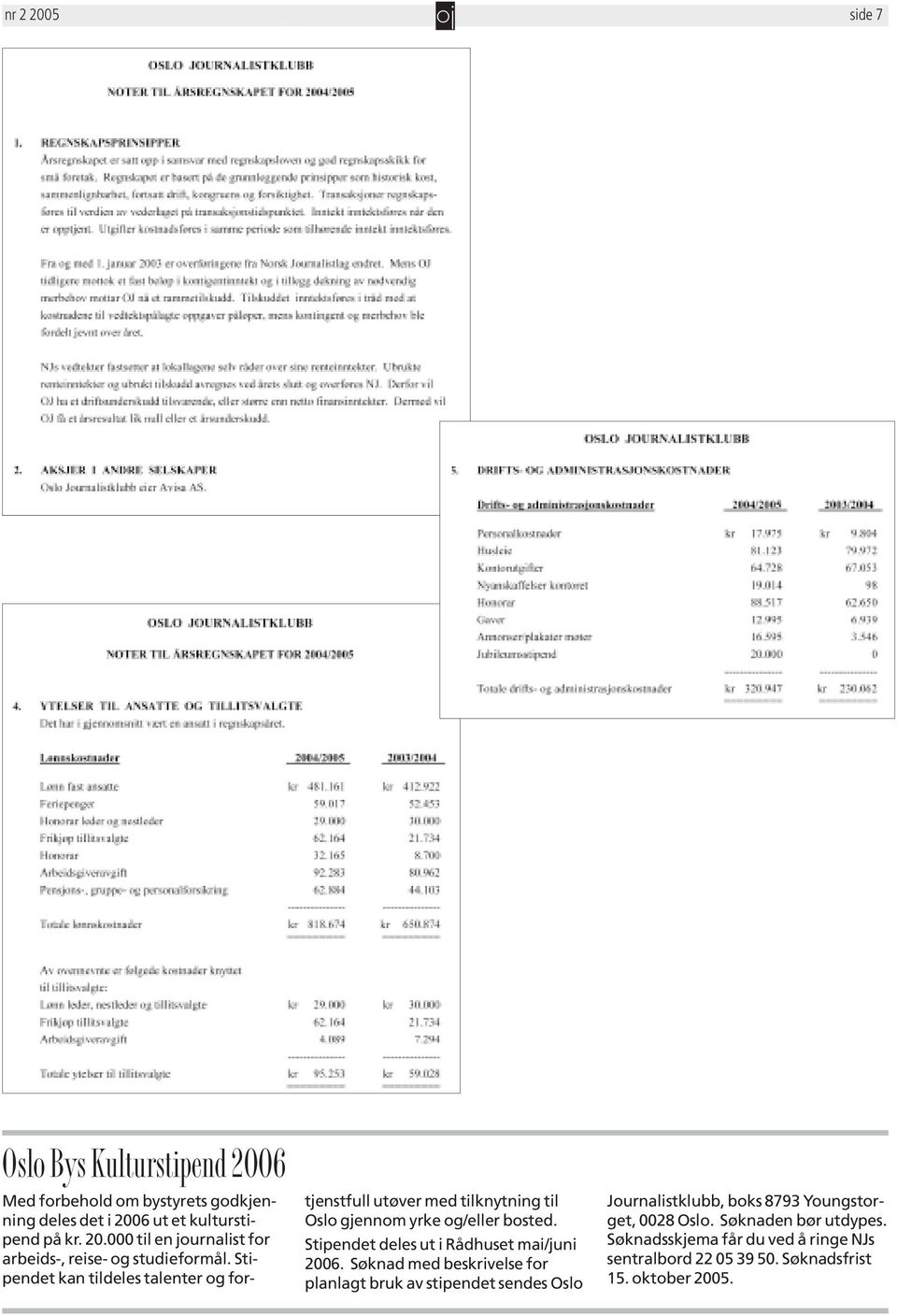 Stipendet deles ut i Rådhuset mai/juni 2006.