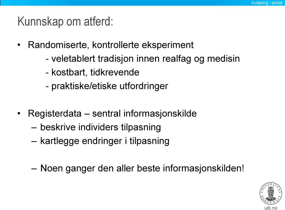 utfordringer Registerdata sentral informasjonskilde beskrive individers