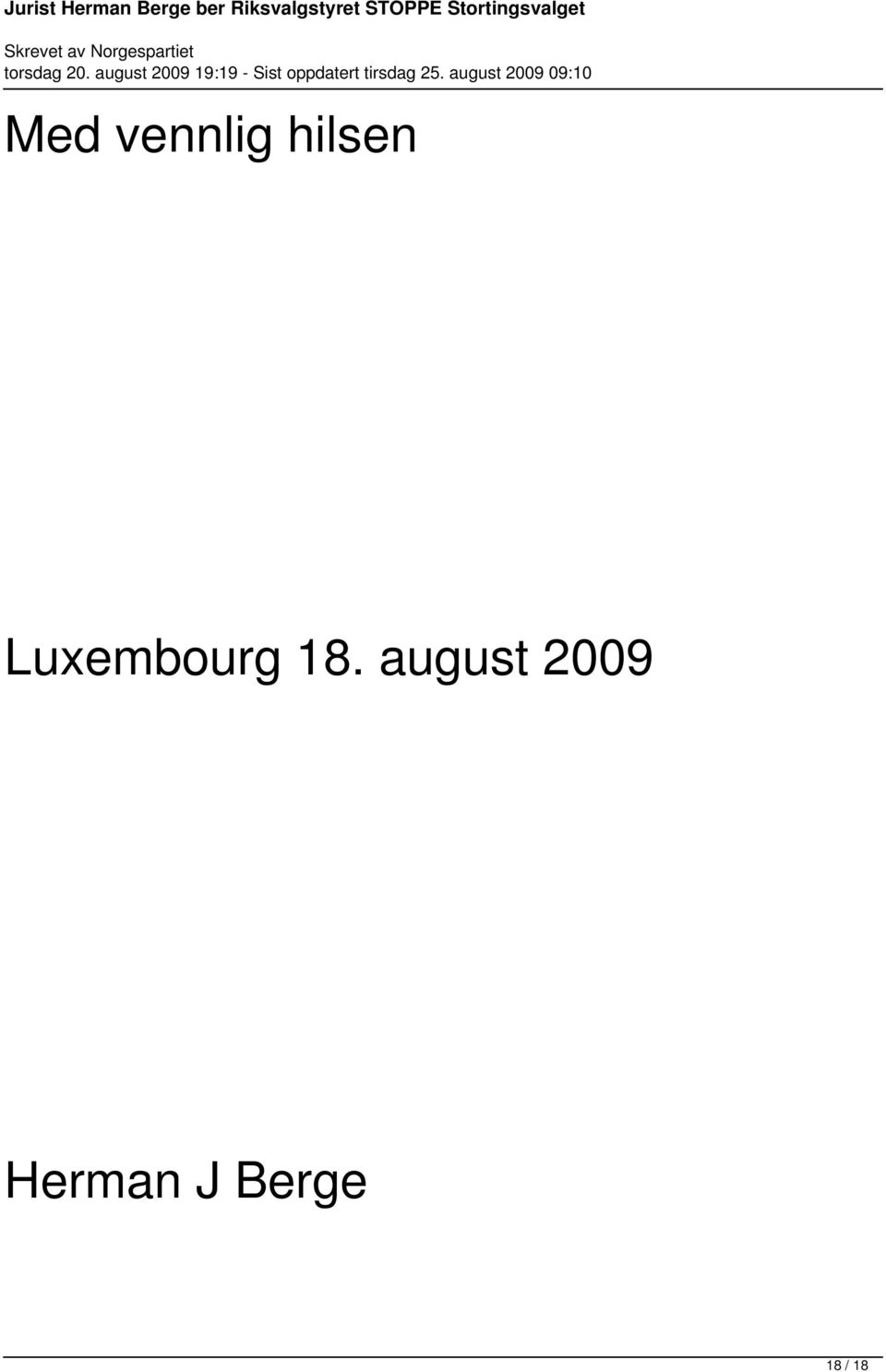 Luxembourg 18.