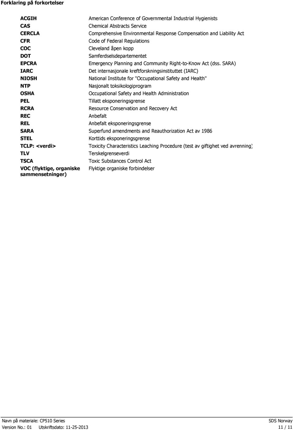 Samferdselsdepartementet Emergency Planning and Community RighttoKnow Act (dss.