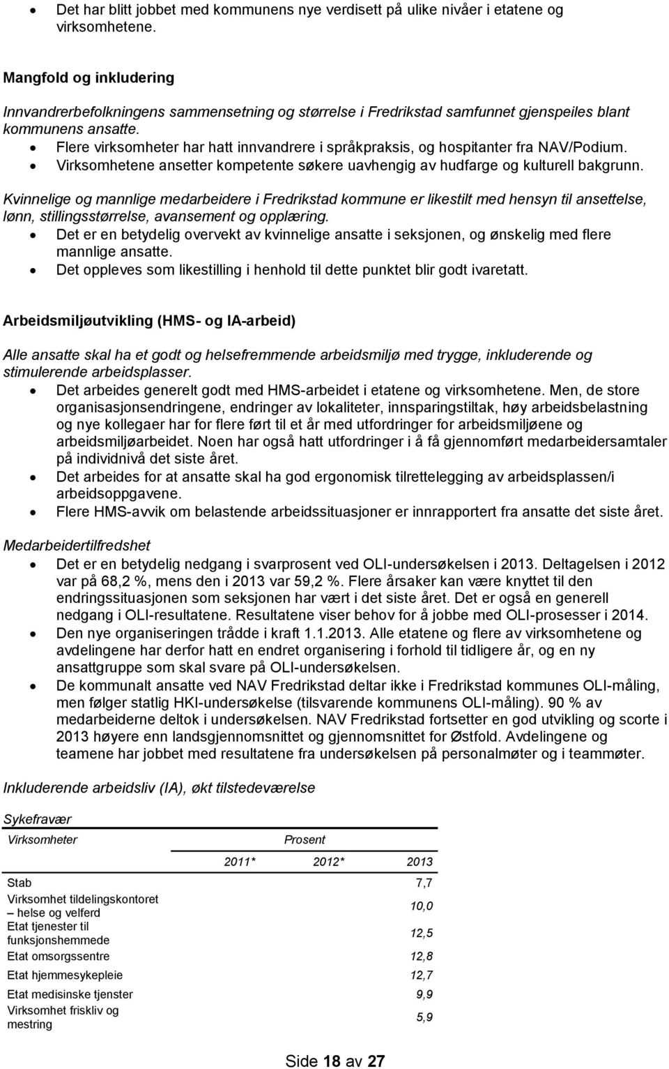 Flere virksomheter har hatt innvandrere i språkpraksis, og hospitanter fra NAV/Podium. Virksomhetene ansetter kompetente søkere uavhengig av hudfarge og kulturell bakgrunn.