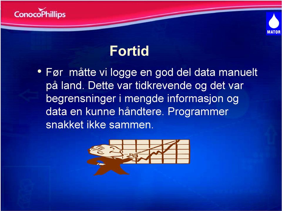 Dette var tidkrevende og det var begrensninger