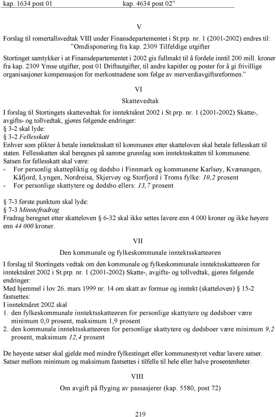 2309 Ymse utgifter, post 01 Driftsutgifter, til andre kapitler og poster for å gi frivillige organisasjoner kompensasjon for merkostnadene som følge av merverdiavgiftsreformen.