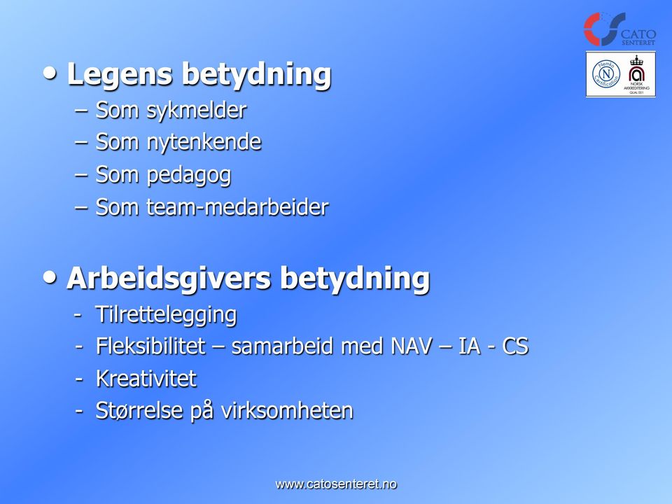 betydning - Tilrettelegging - Fleksibilitet