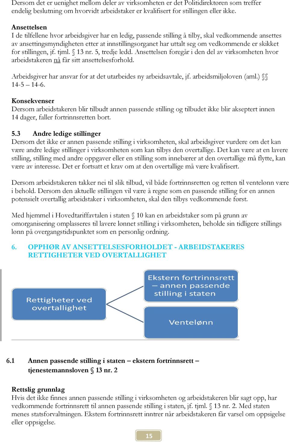 skikket for stillingen, jf. tjml. 13 nr. 5, tredje ledd. Ansettelsen foregår i den del av virksomheten hvor arbeidstakeren nå får sitt ansettelsesforhold.