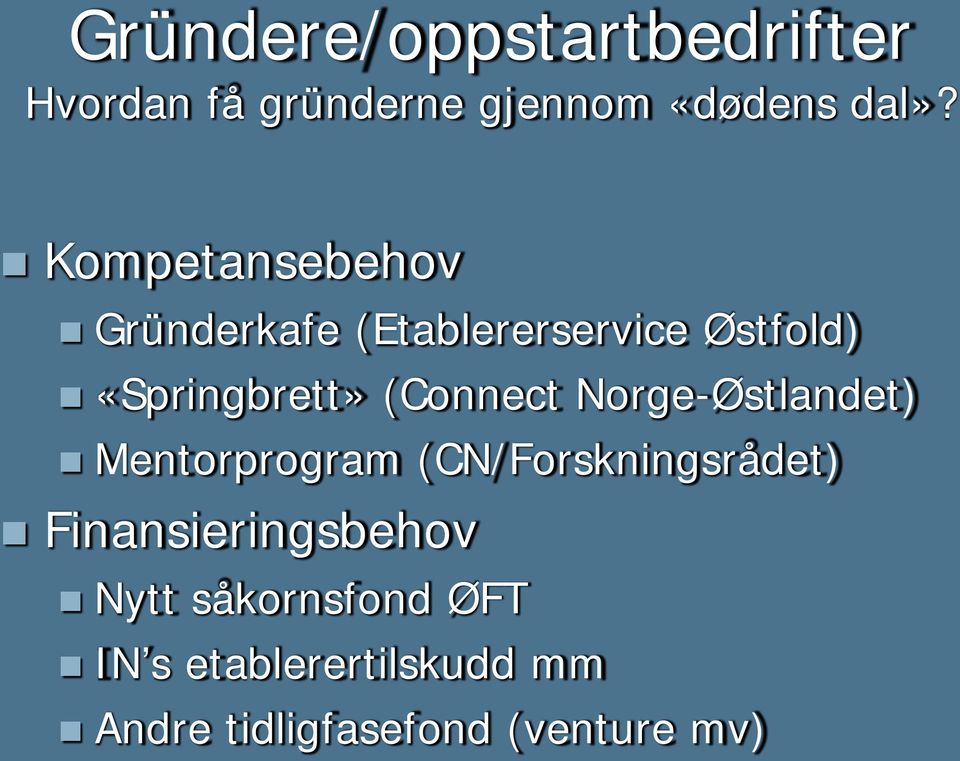(Connect Norge-Østlandet) Mentorprogram (CN/Forskningsrådet)