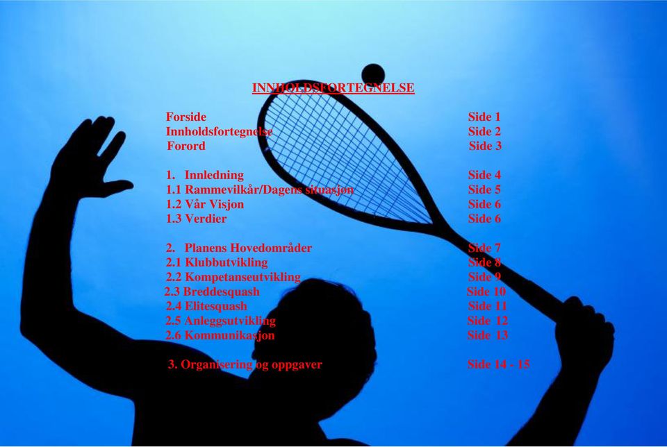 Planens Hovedområder Side 7 2.1 Klubbutvikling Side 8 2.2 Kompetanseutvikling Side 9 2.
